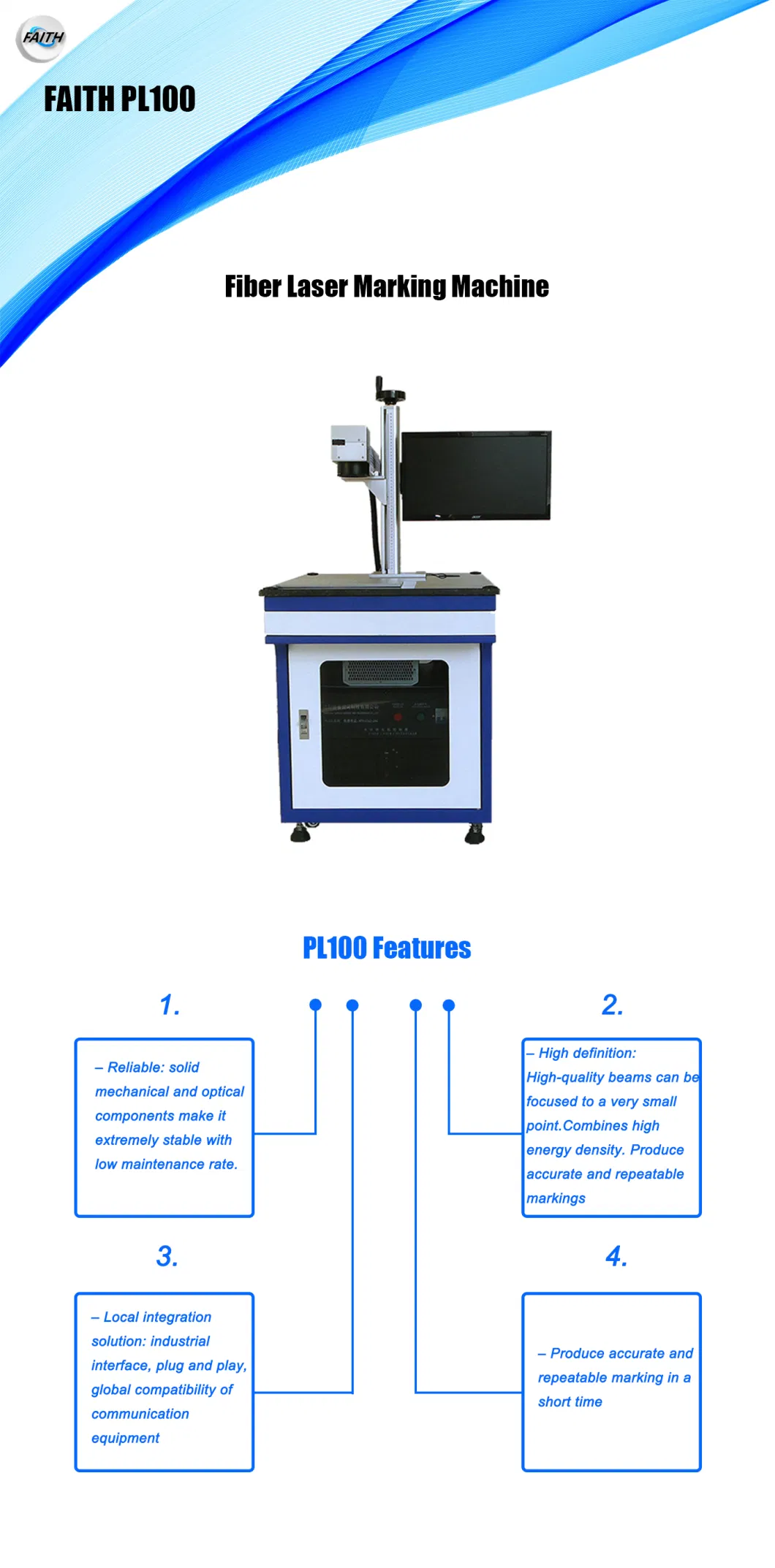 High Quality Desktop Pneumatic Fiber Laser Marking Machine Price